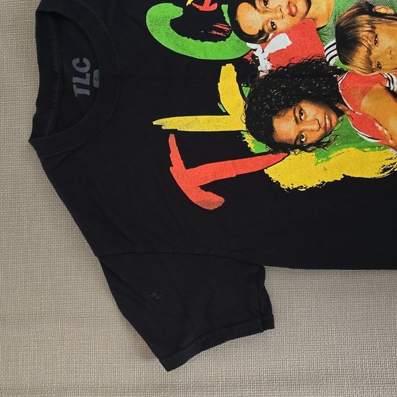 TLC T-Shirt Men's Black Size S 100% Cotton Graphic Print Short Sleeves Crew Neck - Picture 6 of 16